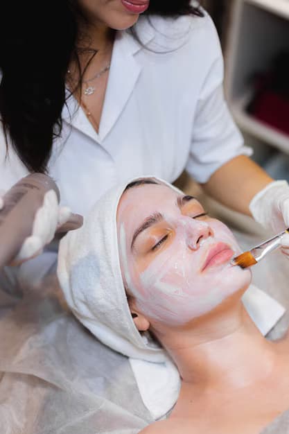 Soin du visage dans un institut spa